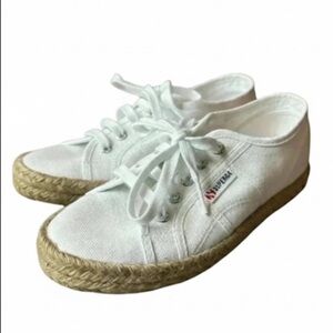Superga White Espadrille Sneakers Women’s Size 6 (36) Like New!